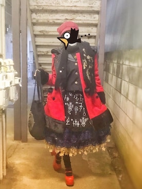 「ロリィタ」｜「アイテム（ピーコート）」を使った、はねはねさん（レディース・162cm）の冬コーディネート