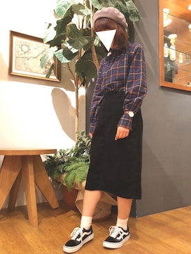 「SEVENDAYS=SUNDAY（セブンデイズサンデイ）のアイテム（ハンチング/ベレー帽）」を使った、あいりんさん（レディース・158cm）の冬コーディネート