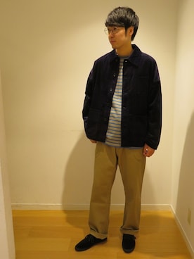 「orcival」｜「アイテム（カバーオール）」を使った、HASHIMOTOさん（メンズ・175cm）の夏コーディネート
