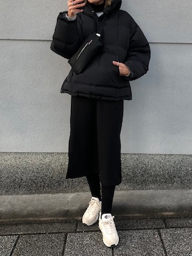 「NIKE（ナイキ）のナイキ エア マックス 95 プレミアム コントラスト ウィメンズシューズ / NIKE AIR MAX 95 PREMIUM CONTRAST（スニーカー）」を使った、MӒIさん（レディース・172cm）の冬コーディネート