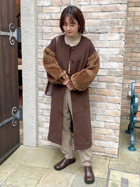 「Crisp（クリスプ）のアイテム（その他アウター）」を使った、Rayさん（レディース・159cm）の秋コーディネート