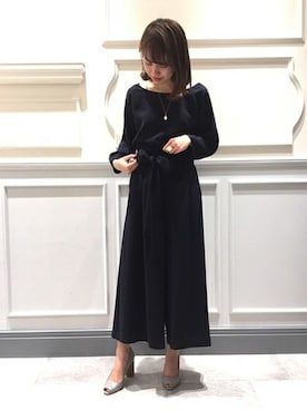 「セットアップスタイル」｜「アイテム（アクセサリー）」を使った、Mayuさん（レディース・159cm）の春コーディネート