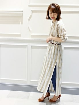 「plage（プラージュ）のアイテム（デニムパンツ）」を使った、Mayuさん（レディース・159cm）の春コーディネート