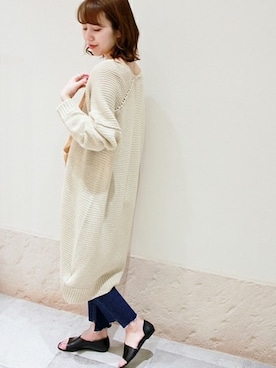 「ロングカーディガン」｜Mayuさん（レディース・159cm）の夏コーディネート