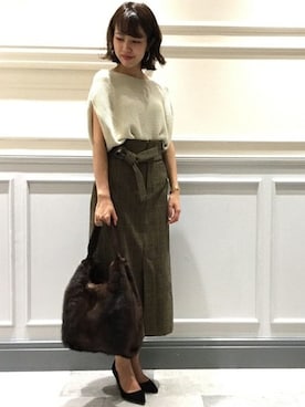 「plage（プラージュ）のアイテム」を使った、Mayuさん（レディース・159cm）の秋コーディネート