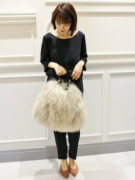 「plage（プラージュ）のアイテム（パンツ）」を使った、Mayuさん（レディース・159cm）の秋コーディネート