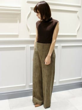 「plage（プラージュ）のアイテム（パンツ）」を使った、Mayuさん（レディース・159cm）の秋コーディネート