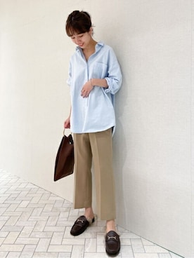 「アイテム（ボディバッグ/ウエストポーチ）」を使った、Mayuさん（レディース・159cm）の夏コーディネート