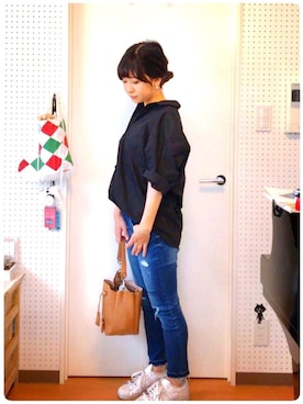 「theory（セオリー）のアイテム（バッグ）」を使った、nasuさん（レディース・155cm）の夏コーディネート