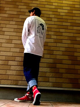 「mode」｜「アイテム（帽子）」を使った、Yusuke Matumuraさん（メンズ・175cm）の春コーディネート