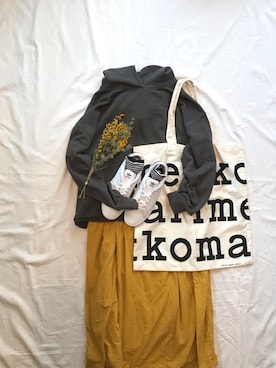 「マスタードイエロー」｜大福さん（レディース・160cm）の春コーディネート