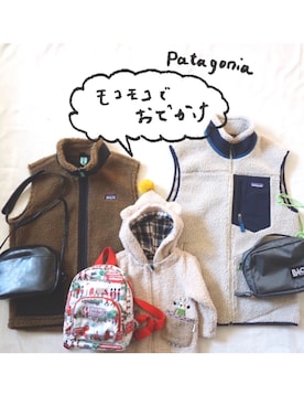 大福使用「FREAK'S STORE（patagonia/パタゴニア　K's Retro-X VEST/キッズレトロエックスベスト）」的時尚穿搭