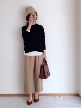 minimalist_aponさん（レディース・152cm）の冬コーディネート