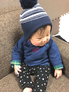「GAPbaby」｜RooooMIさん（キッズ・70cm）の冬コーディネート