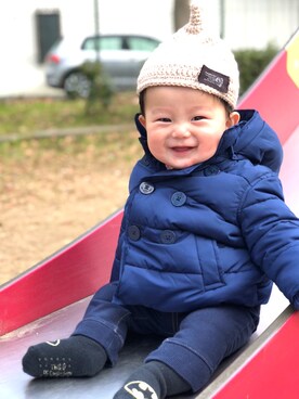 「GAPbaby」｜RooooMIさん（キッズ・70cm）の冬コーディネート