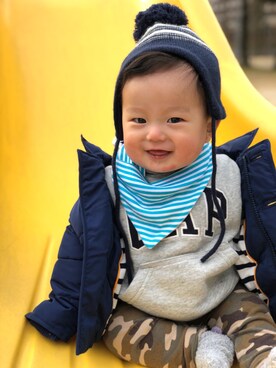「GAPbaby」｜RooooMIさん（キッズ・70cm）の冬コーディネート