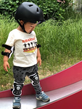 「ストライダー」｜RooooMIさん（キッズ・70cm）の春コーディネート