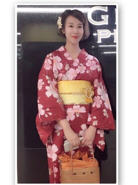 「アイテム（水着/着物・浴衣）」を使った、ayumiさん（レディース・167cm）の夏コーディネート