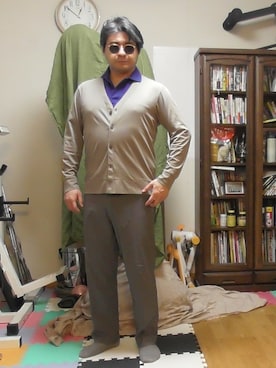 「＃カーディガン」｜加藤智雅さん（メンズ・172cm）の夏コーディネート