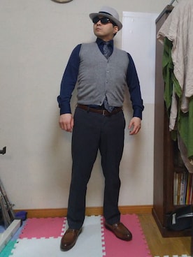 「connect（コネクト）のアイテム」を使った、加藤智雅さん（メンズ・172cm）の春コーディネート