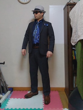 「ポケットチーフ」｜「アイテム（財布/小物）」を使った、加藤智雅さん（メンズ・172cm）の夏コーディネート