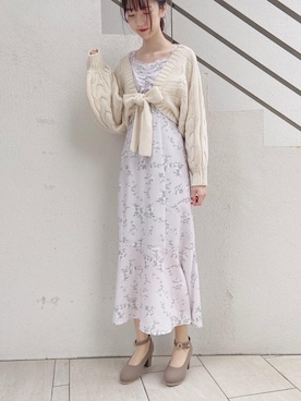 「マーメイドワンピ」｜みほさん（レディース・166cm）の冬コーディネート