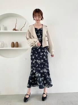 「マーメイド」｜「アイテム（トレンチコート）」を使った、みほさん（レディース・166cm）の冬コーディネート