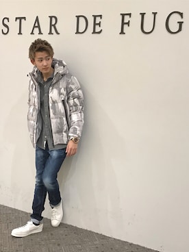 「GOSTAR DE FUGA（ゴスタール ジフーガ）のアイテム（ダウンジャケット/コート）」を使った、Ryutaさん（メンズ・170cm）の冬コーディネート