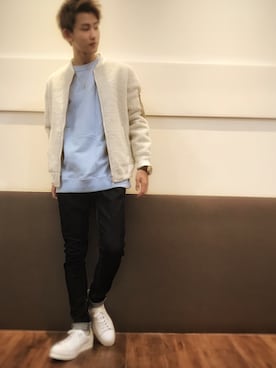 「GOSTAR DE FUGA（ゴスタール ジフーガ）のアイテム（MA-1）」を使った、Ryutaさん（メンズ・170cm）の冬コーディネート