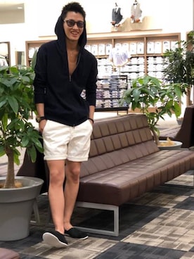 「アイテム（パーカー）」を使った、Ryutaさん（メンズ・170cm）の春コーディネート