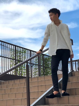 「アイテム（シャツ/ブラウス）」を使った、Ryutaさん（メンズ・170cm）の夏コーディネート