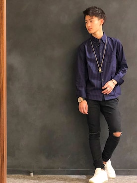 「アイテム（アナログ腕時計）」を使った、Ryutaさん（メンズ・170cm）の夏コーディネート