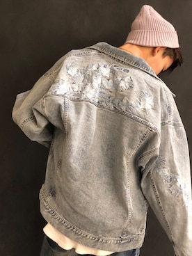 「GOSTAR DE FUGA（ゴスタール ジフーガ）のアイテム（デニムジャケット）」を使った、Ryutaさん（メンズ・170cm）の秋コーディネート