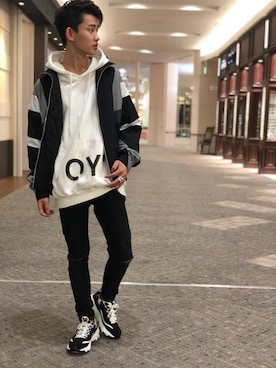 「FUGA（フーガ）のアイテム（ブルゾン）」を使った、Ryutaさん（メンズ・170cm）の秋コーディネート