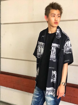 「GOSTAR DE FUGA（ゴスタール ジフーガ）のアイテム」を使った、Ryutaさん（メンズ・170cm）の夏コーディネート