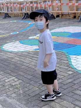 「no brand（ノーブランド）のアイテム（その他トップス）」を使った、Charles さん（キッズ・110cm）の夏コーディネート