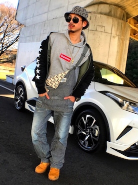 「COACH」｜「アイテム（ブルゾン）」を使った、近岡良次さん（メンズ・178cm）の春コーディネート