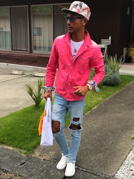 「surt（サート）のアイテム（帽子）」を使った、近岡良次さん（メンズ・178cm）の秋コーディネート