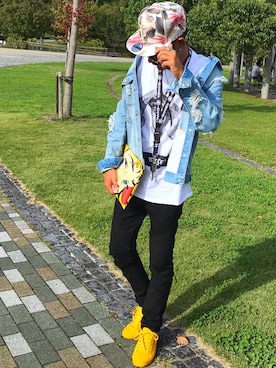 「surt（サート）のアイテム（帽子）」を使った、近岡良次さん（メンズ・178cm）の秋コーディネート