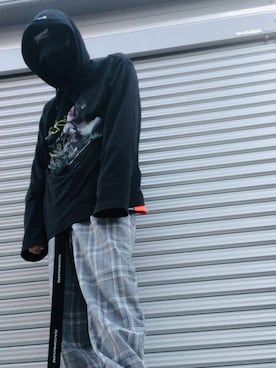 「vetements」｜「アイテム（帽子）」を使った、ミヤゾNoさん（メンズ・175cm）の秋コーディネート