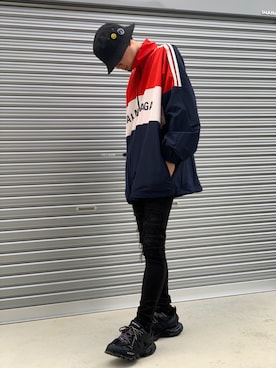 「BALENCIAGA」｜「アイテム（その他アウター）」を使った、ミヤゾNoさん（メンズ・175cm）の秋コーディネート