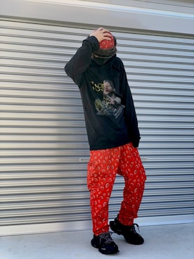 「vetements」｜「アイテム（帽子）」を使った、ミヤゾNoさん（メンズ・175cm）の冬コーディネート