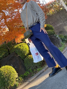 「靴下チラ見せ」｜「アイテム（アクセサリー）」を使った、a_oさん（メンズ・181cm）の春コーディネート