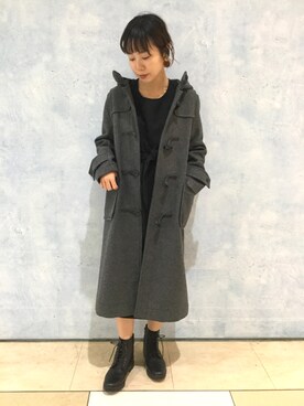 「LEPSIM（レプシィム）のアイテム（ダッフルコート）」を使った、noriさん（レディース・155cm）の秋コーディネート