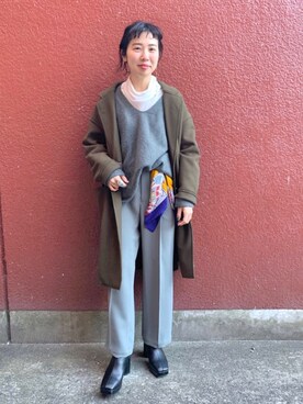 「レプシィム(LEPSIM)」｜「アイテム（チェスターコート）」を使った、noriさん（レディース・155cm）の秋コーディネート