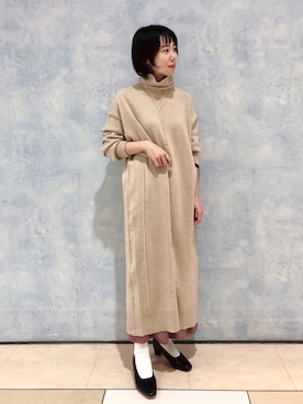 「スカーチョ」｜「アイテム（ワンピース/ドレス）」を使った、noriさん（レディース・155cm）の冬コーディネート