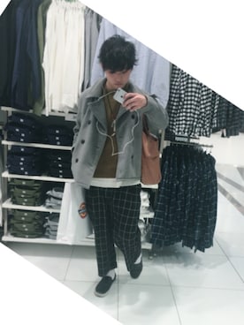 「アイテム（ピーコート）」を使った、ryoさん（メンズ・170cm・20代）の冬コーディネート