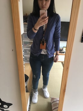 「BLUE WAY（ブルーウェイ）のアイテム」を使った、JWeiさん（レディース・158cm）の春コーディネート