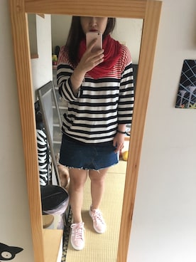 「BLUE WAY（ブルーウェイ）のアイテム（スカート）」を使った、JWeiさん（レディース・158cm）の冬コーディネート