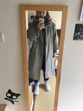 「BLUE WAY（ブルーウェイ）のアイテム（パンツ）」を使った、JWeiさん（レディース・158cm）の冬コーディネート